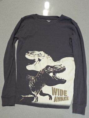 Carter's Long-Sleeve Pajamas 'Wide Awake' Dino Graphic Tee